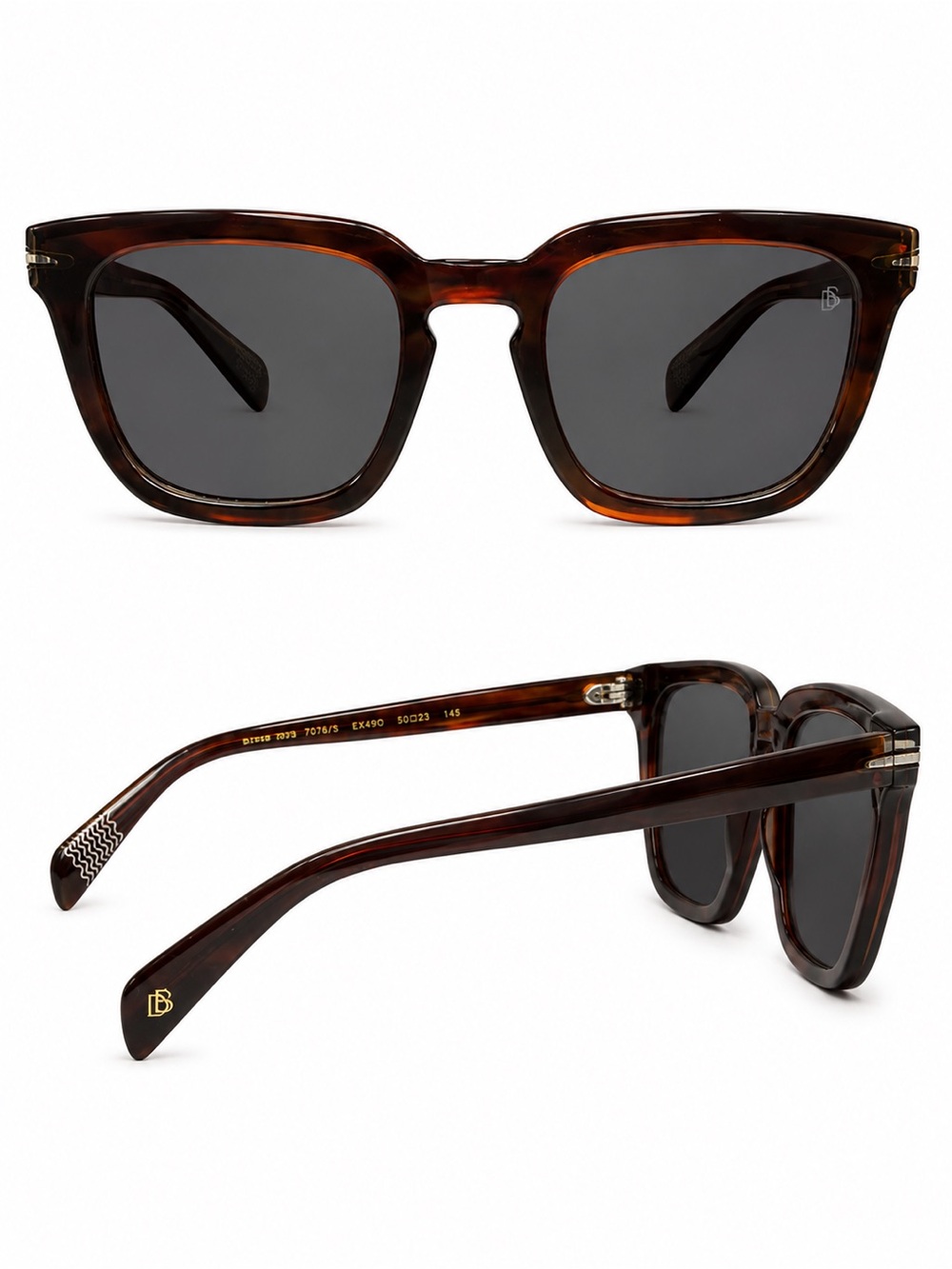 The David Beckham DB 7076/S sunglasses are explicitly designed as a men's model